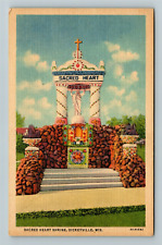 Dickeyville WI-Wisconsin, Sacred Heart Shrine, Monument, Vintage Postcard picture
