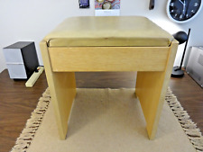 LIGHT BLOND WOOD MID CENTURY MODERN SEWING MACHINE STOOL BENCH SEAT MCM picture