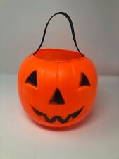 Vintage 1980 Empire Blow Mold Halloween Jack-O-Lantern Candy Bucket/Pail picture