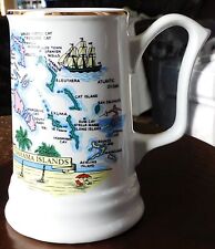 1977 Bahama Islands Souvenir Beer Stein Coffee Mug Cup, Weatherby Hanley England picture