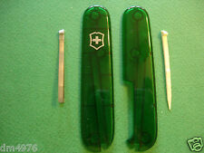 NEW VICTORINOX 91mm EMERALD GREEN SWISS ARMY KNIFE SCALES +TOOTHPICK & TWEEZERS picture
