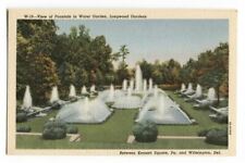 Postcard View Fountain Water Garden Longwood Gardens Kennett Square PA  picture