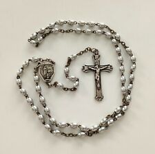 Mama-Estelle Antique Rosary of Fatima 59 Beads Oval Metal picture