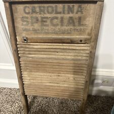 Antique Wooden Washboard Carolina Special Oval Oak Silver City NC picture