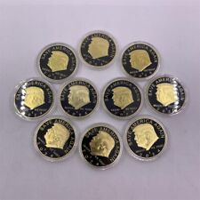 10pcs 2024 President Donald Trump Gold Plated Coin EAGLE Save America Again Coin picture