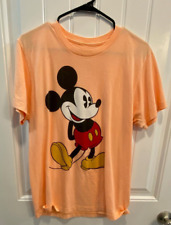Disney Mickey Mouse Womens M Medium Tee Shirt Peach color picture