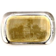 c1910s Cedar Rapids, Iowa Washington High School Glass Paperweight Real Photo E6 picture