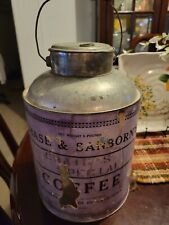 Rare Antique Vintage 1920s CHASE & SANBORN COFFEE PAIL with paper label picture