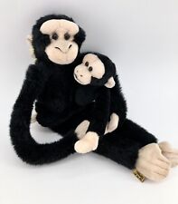 Wild Republic plush Hanging Chimpanzee Mom & Baby 16” & 8” Chimp Monkey Tags picture