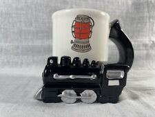 Vintage Coffee Mug Ceramic 3-D Train MSR Imports Inc. 1989 Tea Cup Hand Painted picture