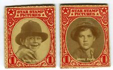1929 Exhibit Star Stamp Pictures Hand Cut Harry Speer / Johnny Downs Postcard picture