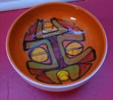89 modernist Delphis  Poole Pottery England Cynthia bennett footed Signed Bowl  picture