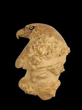 Large Vintage Hand Carved Burl Maple Detailed Bald Eagle Signed Wall Plaque picture