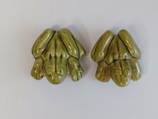 Vintage Anatomically Correct Frog Ceramic Figurine Set Male & Female Pair ~ Used picture