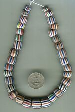 African trade beads Vintage old glass Venetian or Dutch chevrons 1800's picture