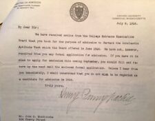 1926 Harvard Univ. Henry Pennypacker, 3 sgnd letters, stationary, befuddled stud picture