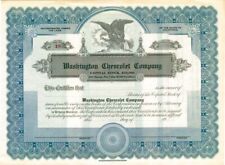 Washington Chevrolet Co. - Stock Certificate - Automotive Stocks picture