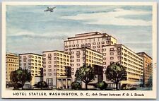Vtg Washington DC Hotel Statler 16th Street 1940s View Old Postcard picture
