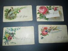 AMAZING (4) Victorian Die Cut Scrap Calling Cards 