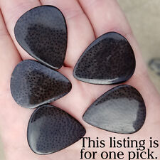 BLACK stone Guitar Pick  Petrified Palmwood black agate Plectrum Qty= one bulk picture