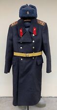 Vintage Soviet military wool overcoat, ceremonial belt and hat, rank  colonel. picture