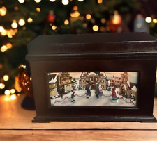 VTG Mr Christmas Animated Holiday Symphonium, Turning Figure Skaters  Music Box picture