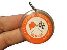 NATIONAL CORVETTE OWNER'S ASSOC. MEMBER CHECKERED RACE FLAGS KEYCHAIN picture
