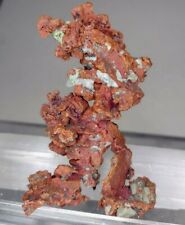 Native Copper with Chrysocolla - raw copper with crystals - large natural copper picture