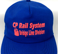 CP Rail System SnapBack Hat Cap Bridge LIne Division Blue MADE USA Vintage Rare picture