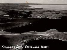 1940s OGALLALA NEBRASKA KINGSLEY DAM LAKE McCONAUGHY REAL PHOTO POSTCARD 25-168 picture