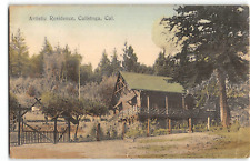 Artistic Residence CALISTOGA, CA Napa County 1908 Hand-Colored Vintage Postcard picture