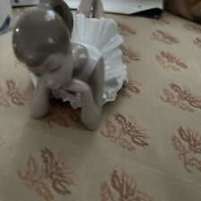 LLADRO Nao  Ballerina Laying Down In Thought No Chips Or Cracks Just Perfect picture