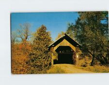 Postcard Old Covered Bridge Stowe Vermont USA picture