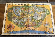 1968, 1972 DISNEYLAND Disney HUGE PARK POSTER MAP BEAUTIFUL CONDITION 30 X 44 picture