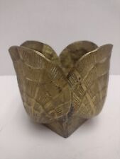 Vintage Solid Brass Seashell Clam Shell Planter Cachepot Bowl Art deco picture
