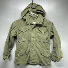 Vtg Army M65 Vietnam OG-107 Sateen Field Coat Jacket With Hood Regular Small picture