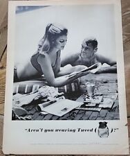 1968 Lentheric Tweed Perfume Cologne Man Woman Swimsuit vintage  ad picture