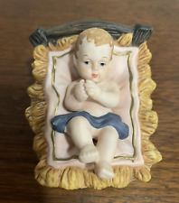 Kirkland Signature Baby Jesus & Manger Replacement Porcelain Nativity Set #75177 picture