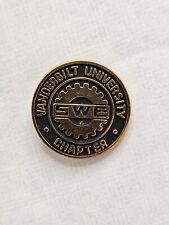 Vintage Vanderbilt University SWE Chapter 24 K Gold Plated Lapel Push Back Pin. picture