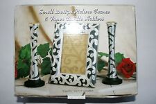 Scroll Design Picture Frame & Taper Candle Holders Set  () picture