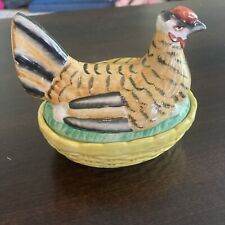 Rare Old Staffordshire Porclean Hen On A Nest 162 picture