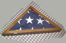 9.5' x 5' Best US Flag + Wood Display Case,Valley Forge,Interment,Veterans,DOD picture