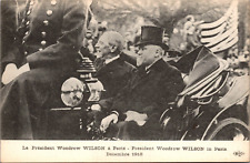 Postcard Pres. Woodrow Wilson In Paris July  4, 1918 Vintage WW Political [ch] picture