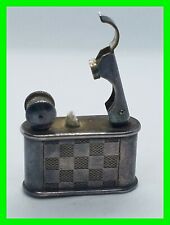 1940s Vintage French Vulcano Small Lift Arm Petrol Lighter UNFIRED Silver Plated picture