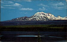 Mount Sanford Alaska Wrangell Mountain Group Map on back  unused postcard sku273 picture