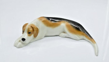 RARE ROYAL WORCESTER 3528 DORIS LINDNER LAYING DOWN BEAGLE DOG FIGURINE-free S&H picture