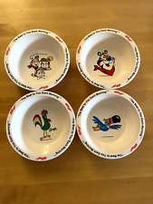 Vintage 1995  Kellogg's Cereal Bowls Set  of 4 Characters picture