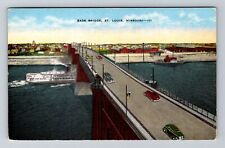 St Louis MO-Missouri, Eads Bridge Vintage Souvenir Postcard picture