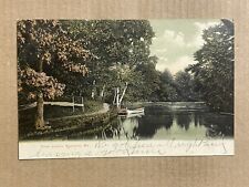 Postcard Raymond ME Maine Scenic River Jordan Boat Vintage 1906 UDB picture