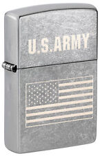 Zippo U.S. Army US Flag Laser Engrave Street Chrome Windproof Lighter, 48557 picture